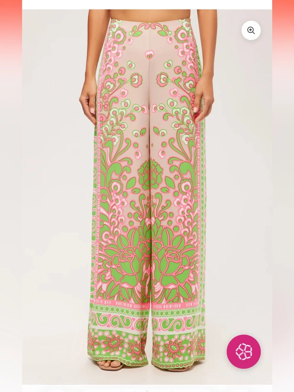 NWT TRINA TURK Federer Wide-Leg Pant - Petra Floral - Picture 3 of 5